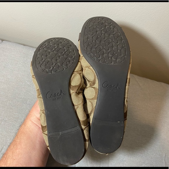 Coach Signature Monogram Canvas & Leather Ballet Flats - Picture 5 of 9